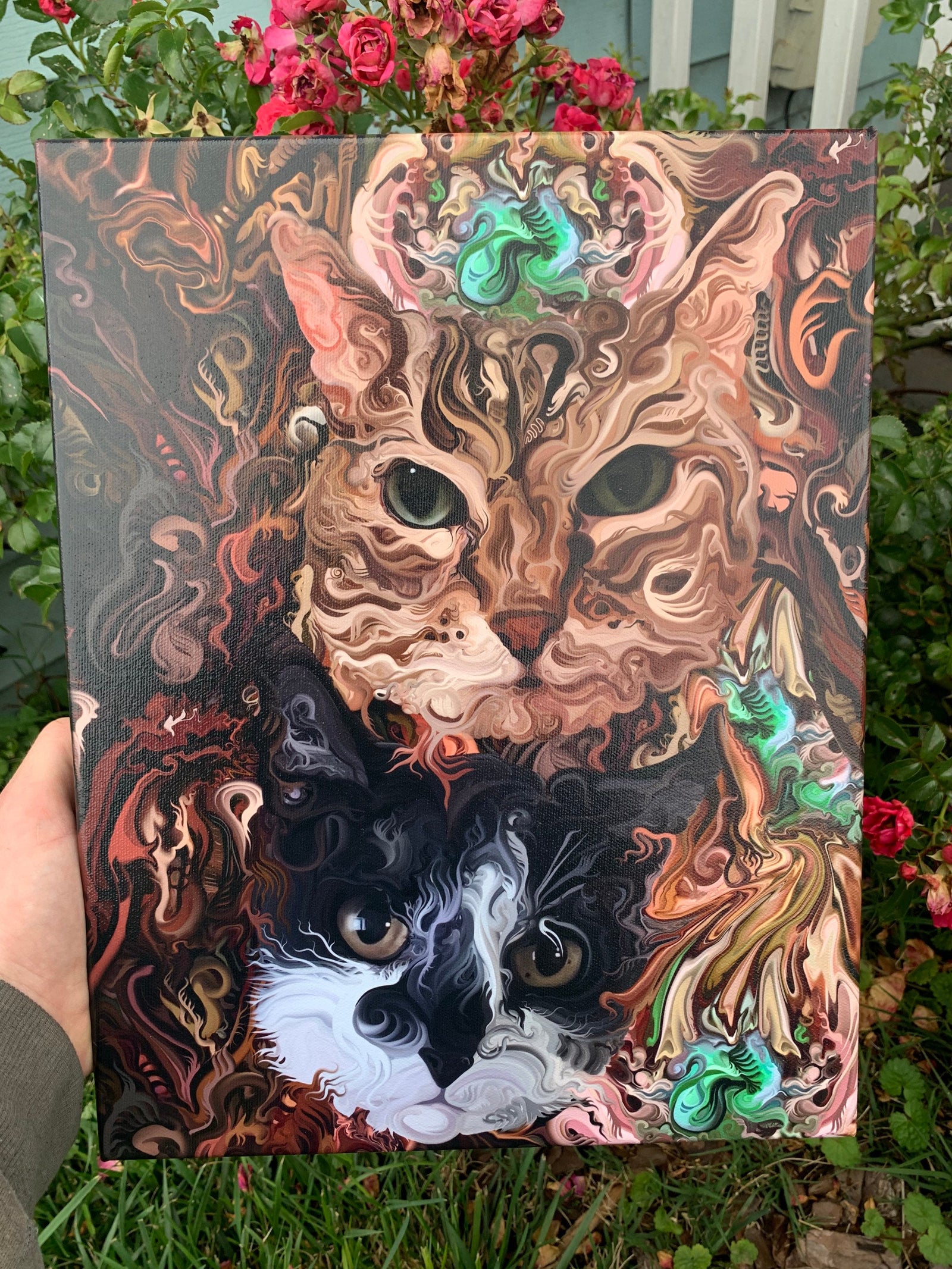"Grumpy Cats" Canvas Portrait
